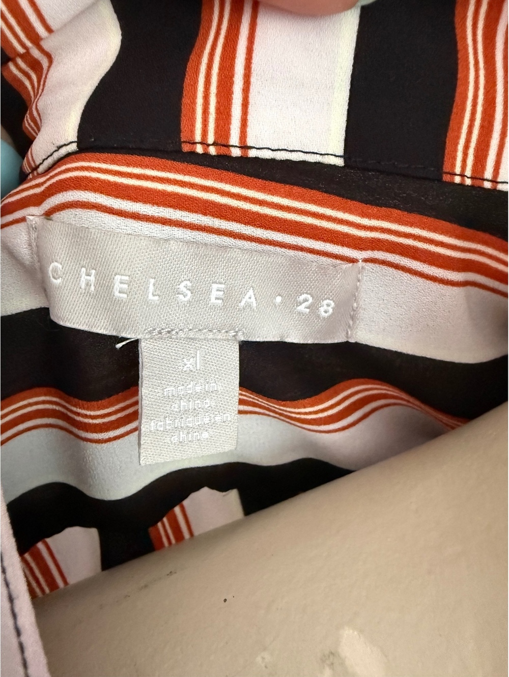 Chelsea28 Women's Striped Wrap Blouse XL - Picture 6 of 8